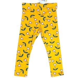 NEW Dot Dot Smile Yellow Pink Floral Leggings 2T